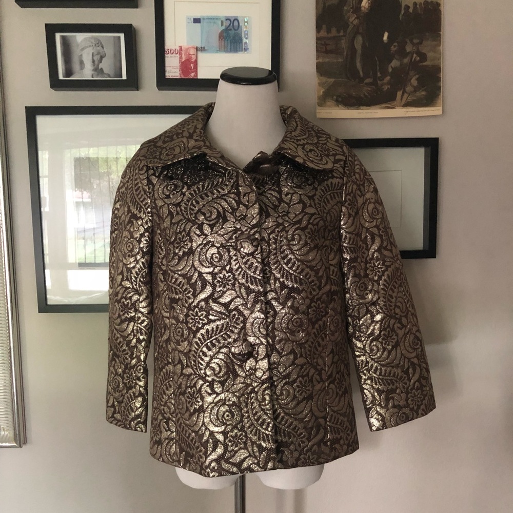 Banana Republic Metallic structured overcoat